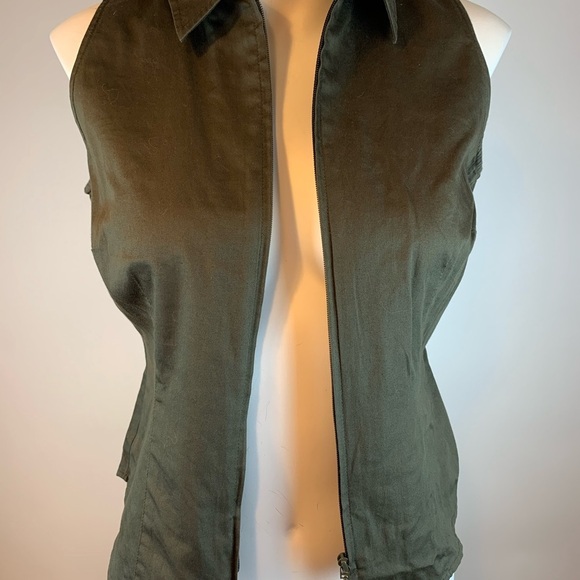 Ann Taylor Loft Sleeveless Zip Front Shirt - Sz 2 - Picture 3 of 5